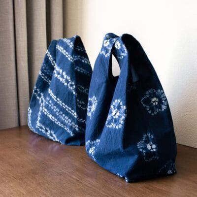 Handcrafted Indigo-Dyed Tote Bag - Large