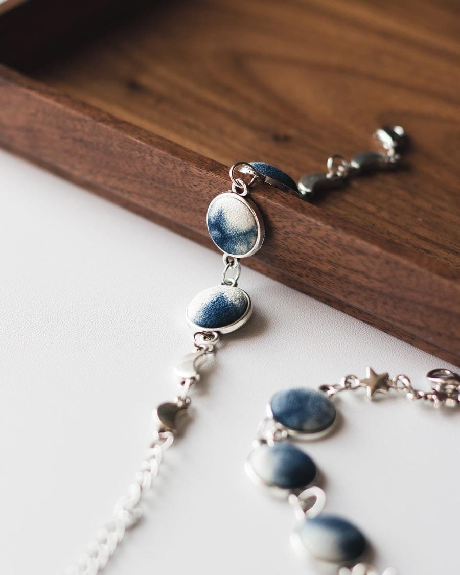 Indigo-Dyed Titanium Steel Bracelet