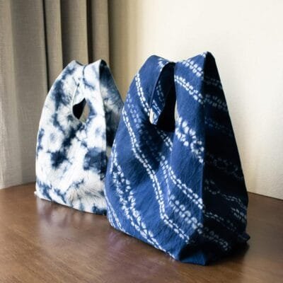 Handcrafted Indigo-Dyed Tote Bag - Large