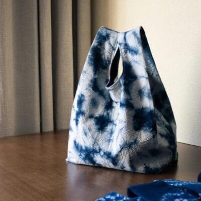 Handcrafted Indigo-Dyed Tote Bag - Large