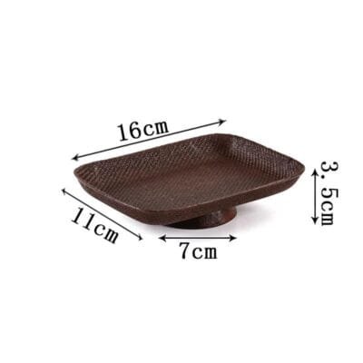 Bamboo Plate Rectangular Design Heritage Inspired