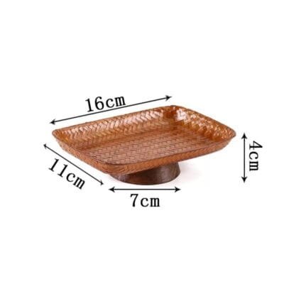 Bamboo Plate Rectangular Design Heritage Inspired