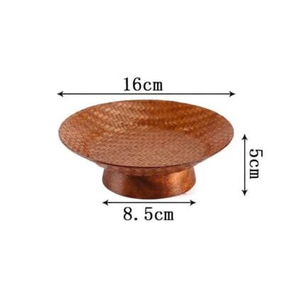 Bamboo Plate Circle Design Heritage Inspired