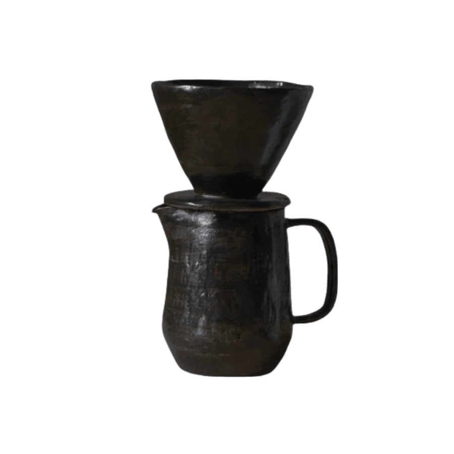 Song-Inspired Brown Glazed Coffee Pour-Over Set