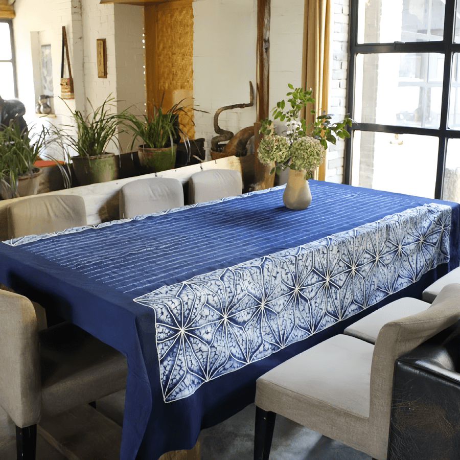 Indigo-Dyed Cotton Cloth - Versatile Handcrafted Fabric